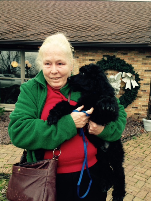 Mary and Ramsey now Remi. Remi will be trained as Mary's new guide dog.